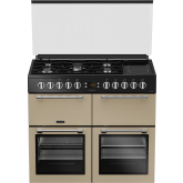Leisure CC100F521C 100Cm Dual Fuel Range Cooker With Glass Top Lid - Cream