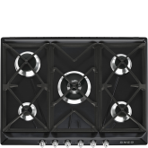 Smeg SR975NGH Retro Style 5 Ring Gas Hob - Black
