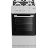Zenith ZE501W 50Cm Single Oven Gas Cooker With Gas Hob - White 
