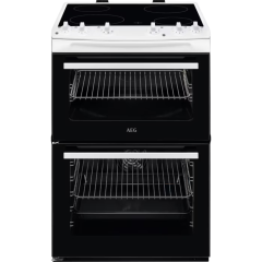 AEG CCX6501ACW Double Oven With Ceramic Top - White