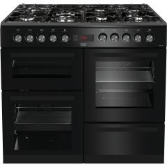 Beko KDVF100K 100Cm Dual Fuel Cooker - Black
