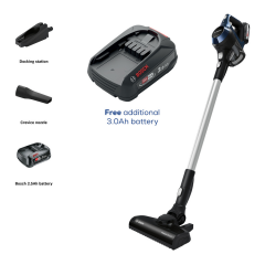 Bosch BBS611GBKIT BBS611GB Cordless Vacuum Cleaner - 30 Minute Run Time - Black PLUS Battery