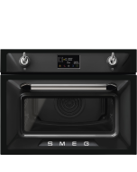 Smeg SO4902M1N Retro Style Built In 45Cm Combination Microwave - Black