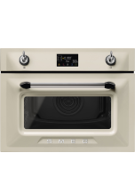 Smeg SO4902M1P Retro Style Built In 45Cm Combination Microwave - Cream