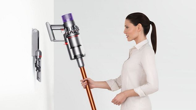 The Dyson Cyclone V10's wall-mounted re-charging dock.