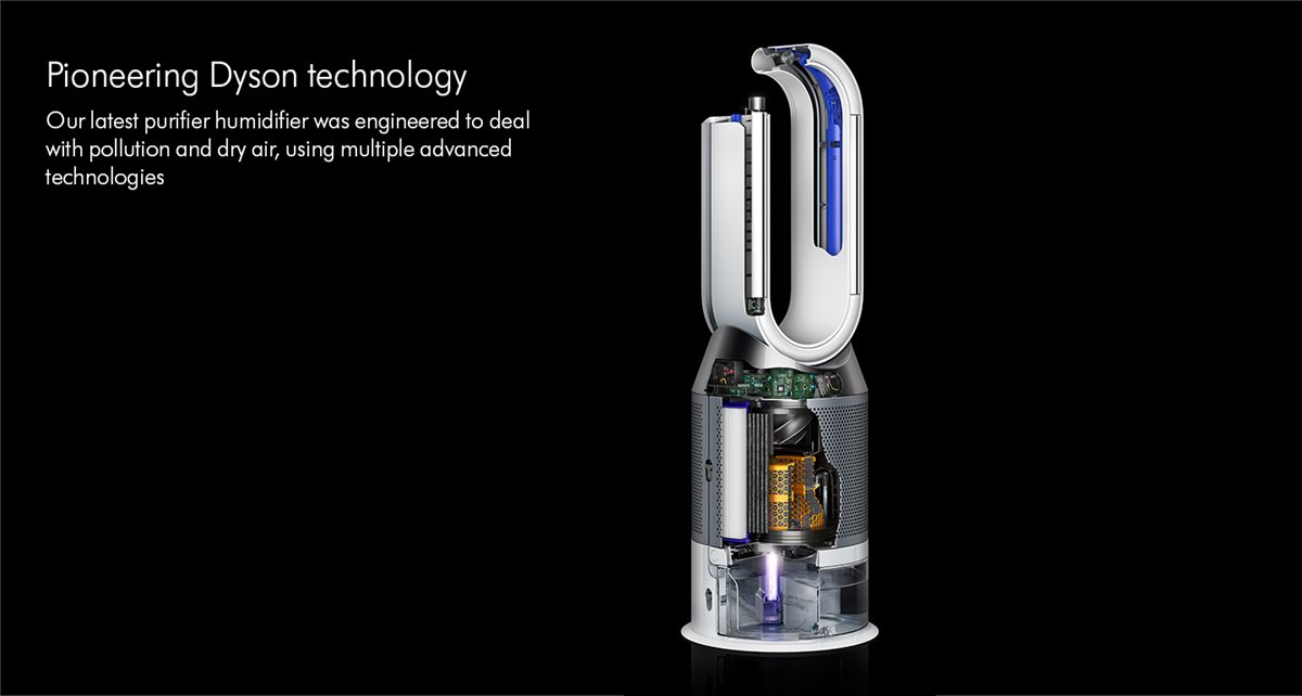 Dyson PH3A - Pioneering Dyson Technology. Our latest purifier humidifier was engineered to deal with pollutions and dry air, using multiple advanced technologies